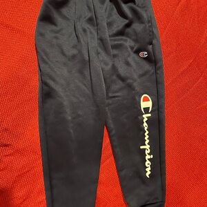 Champion Kids Black Sweatpants with Logo